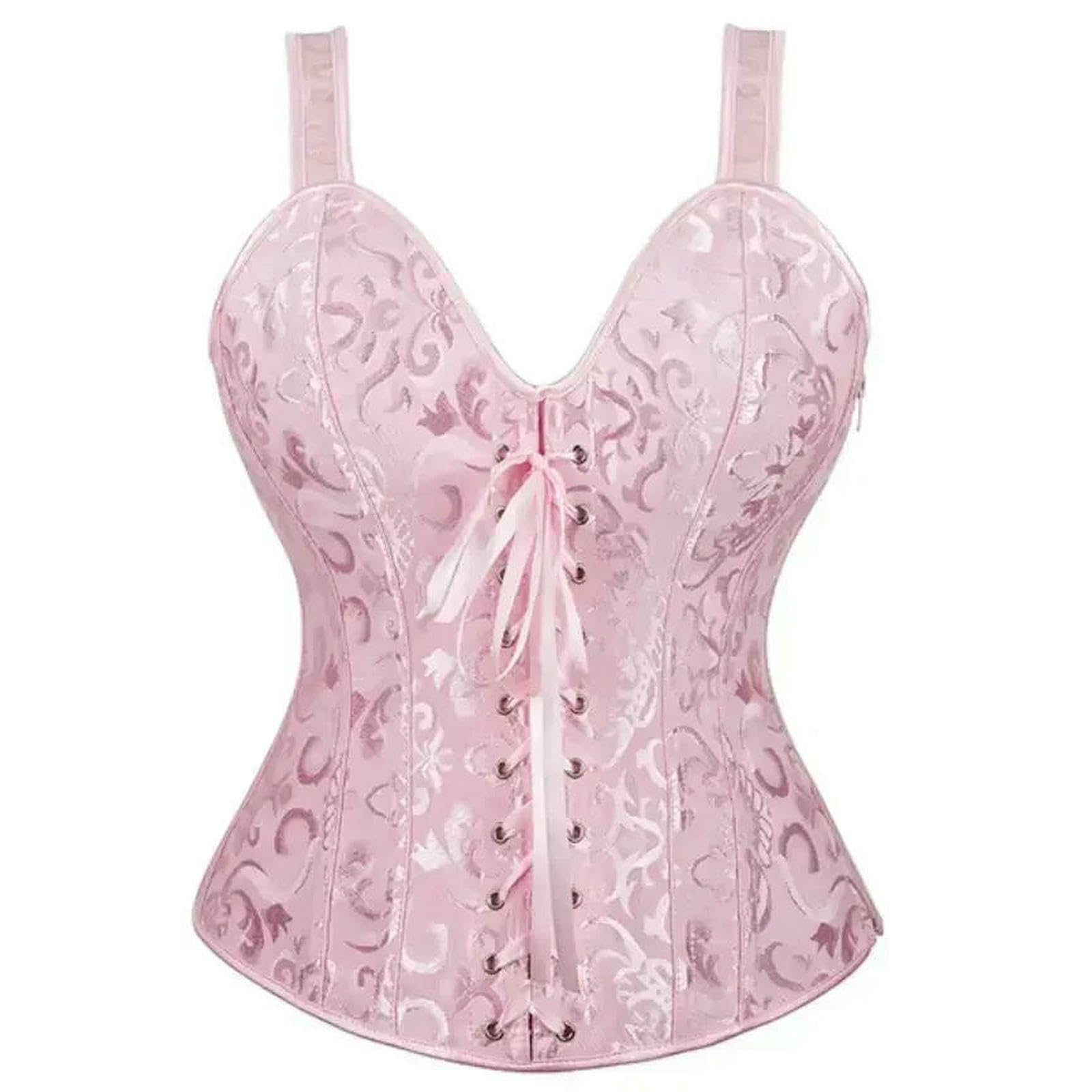 Ceinture amincissante Femme Corsetti Top Gilet Hot Shaper Bustiers Corsetto Burlesque Lingerie Overbust Gotico Abbigliamento Corsage Medievale Donne Nero-black-5xl