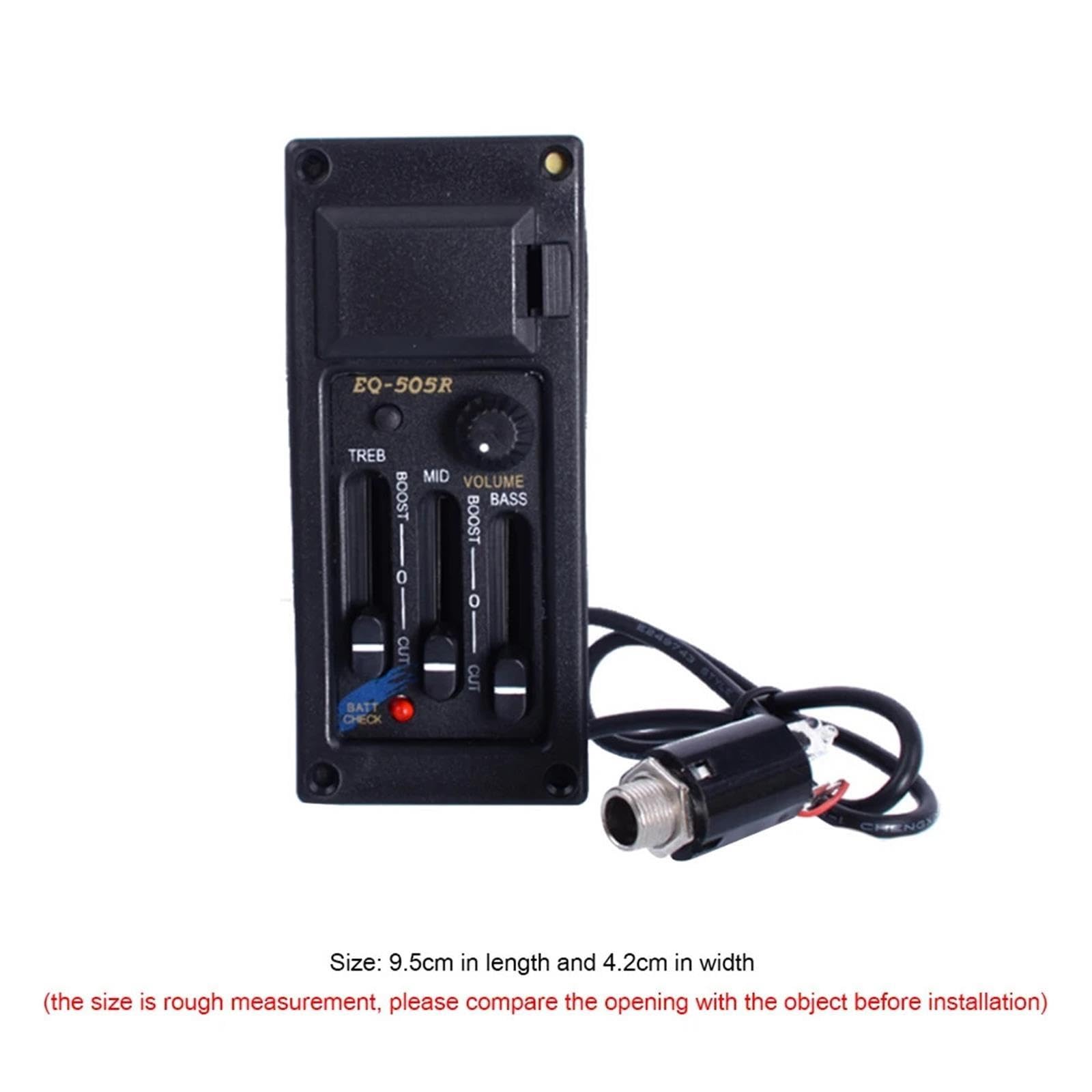 2 x EQ‑505R 3-Band-Vorverstärker-Set, Gitarren-Tonabnehmer