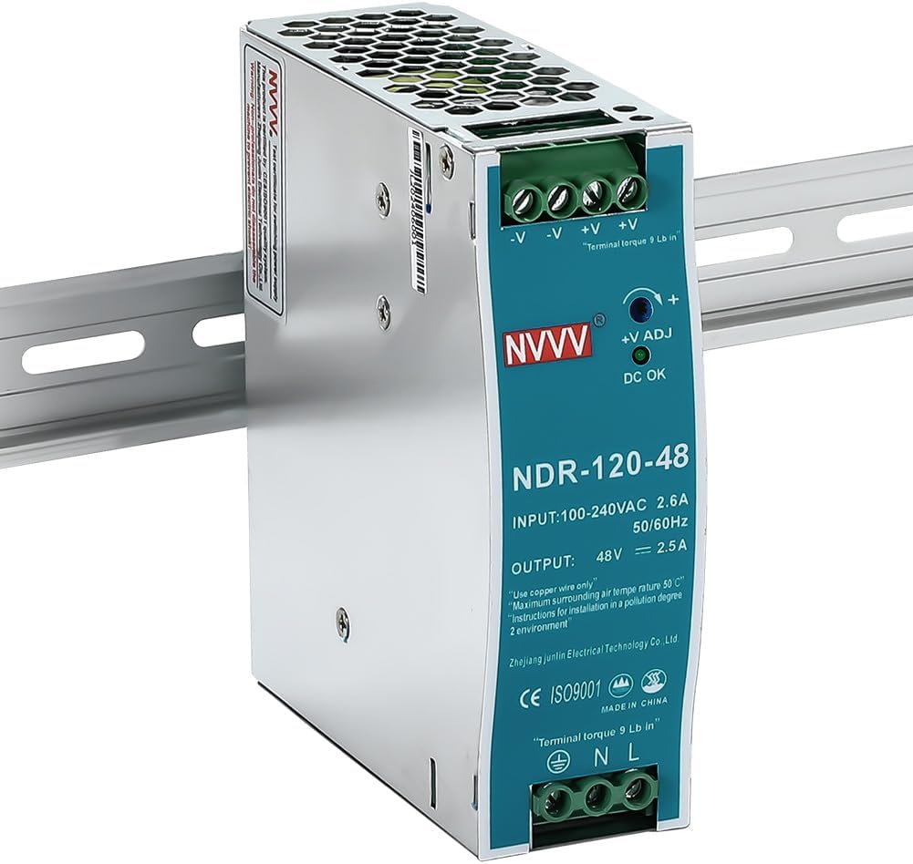 48Vdc 2.5Amp DIN-Rail Power Supply NDR 120W, Input:100-240VAC,Output:48VDC,Power Supply Switch Switching Converter DC