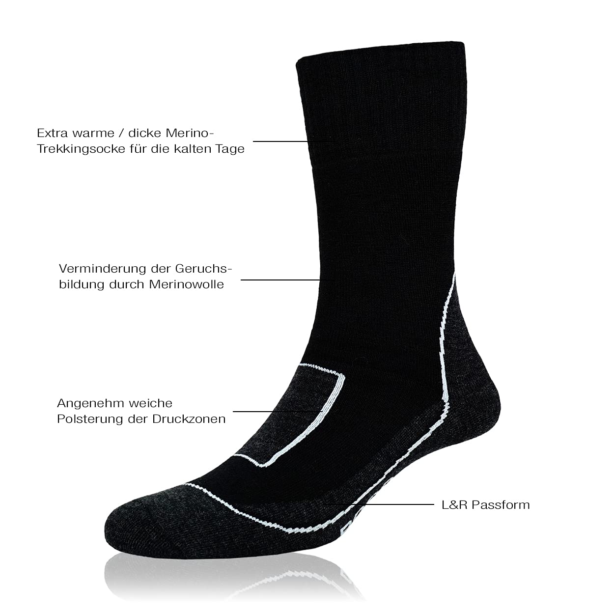 warme Merino Socken Sets light/medium/heavy | Merinowolle wärmt, kühlt und bleibt geruchsneutral Wandersocken für Trekking und Outdoor-Touren