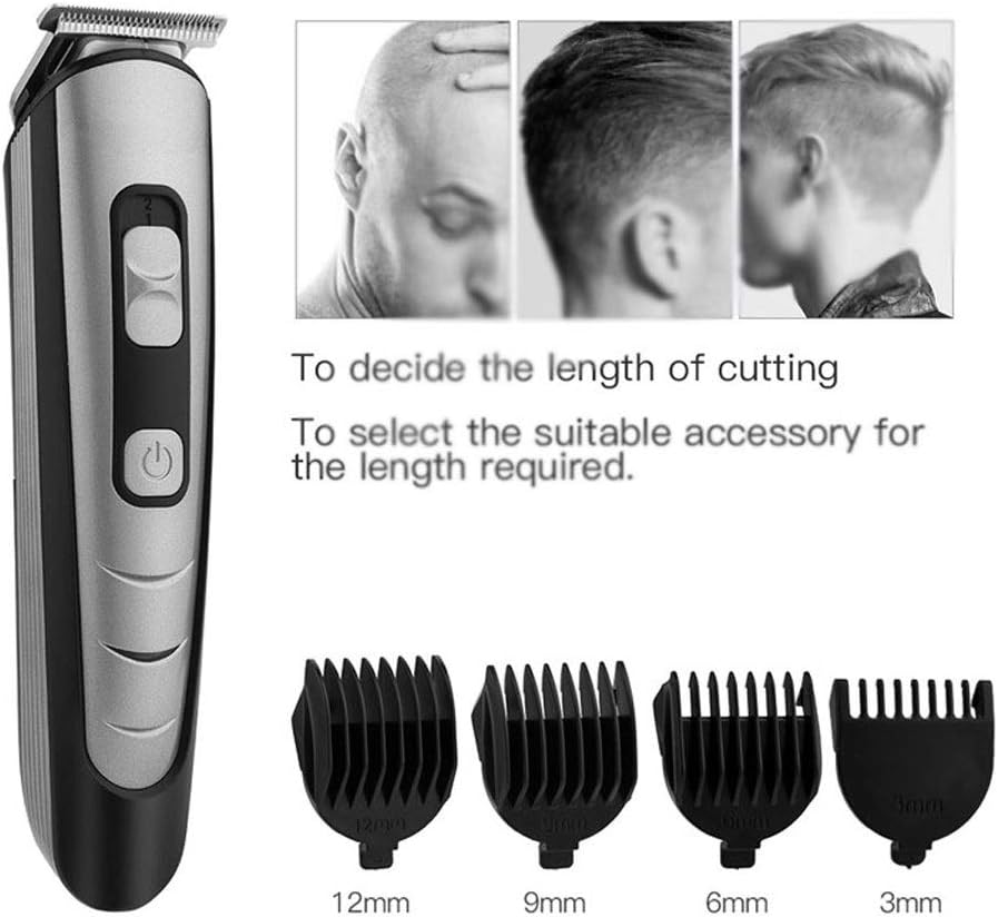 Professional Rechargeable Hair Clipper with 4 Heads Trimmer Men Barber Cutting Machine Shaver Tool