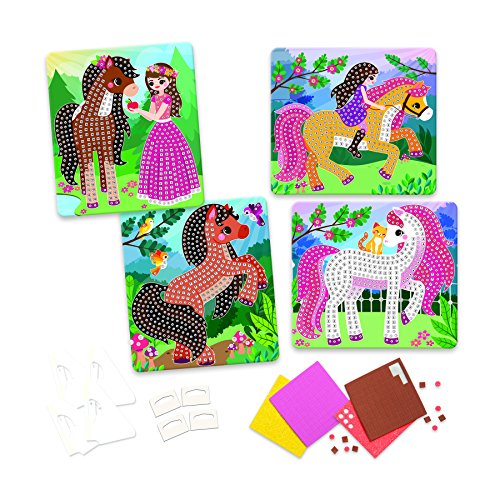 Orb 50993.0 Sticky Mosaics Horses, Multi, Brown/Yellow/Pink/Green, 12" X 2" X 10.75" #TOP4