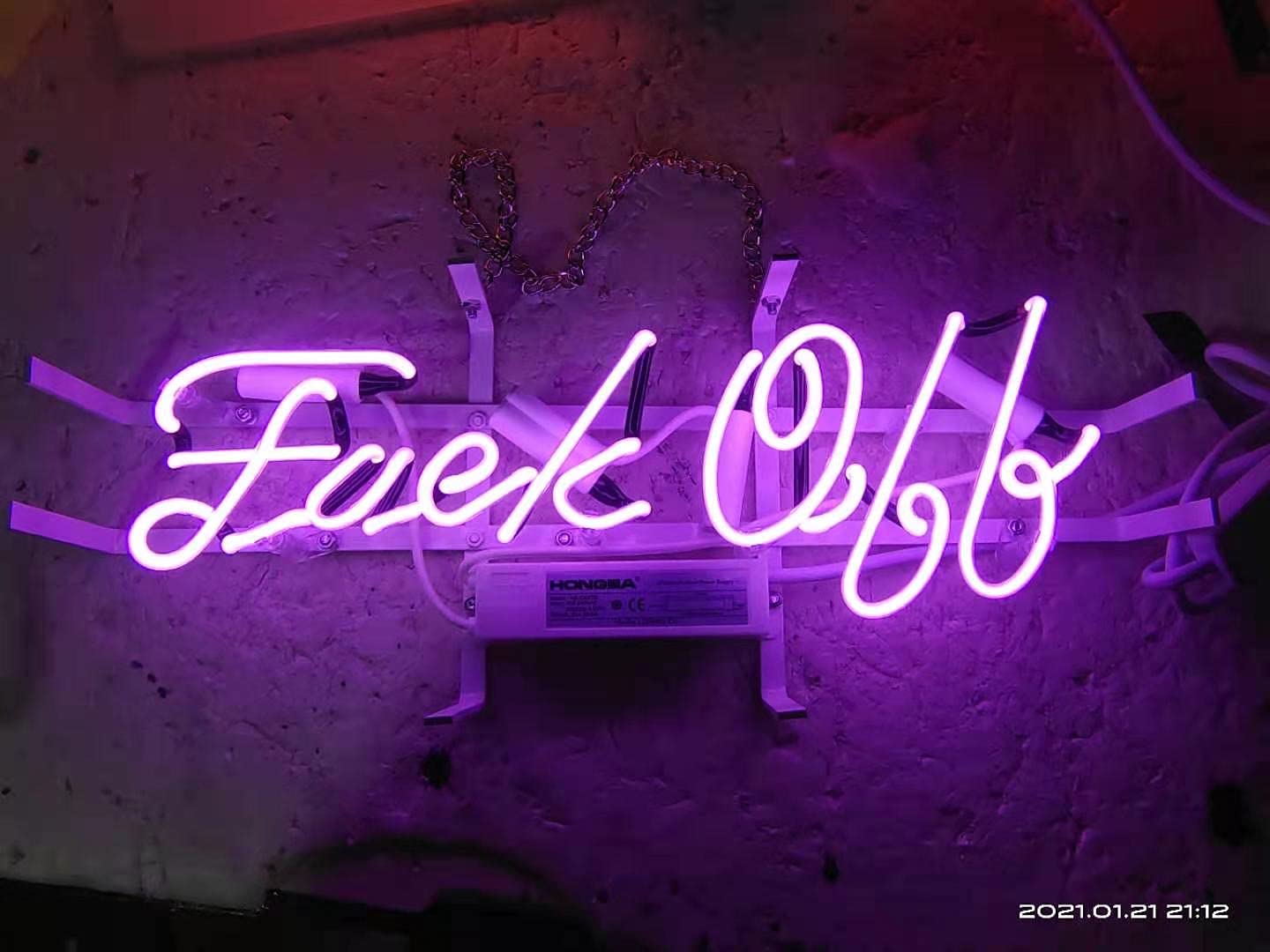 Amazon | LiQi【FUCK OFF】ネオン 看板 NEON SIGN デザイン、省エネ