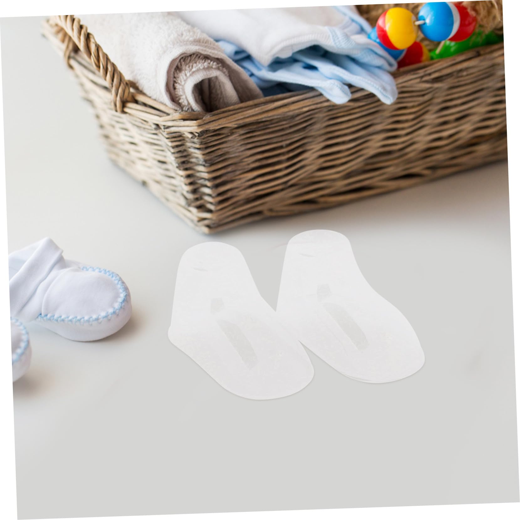 BESTYASH Transparente Babyfuß Modelle 100 Stück Kunststoff Schuh Präsentationsständer für Kleinkindschuhe Formstabiler Sockehalter für Babysocken und Schuhpflege
