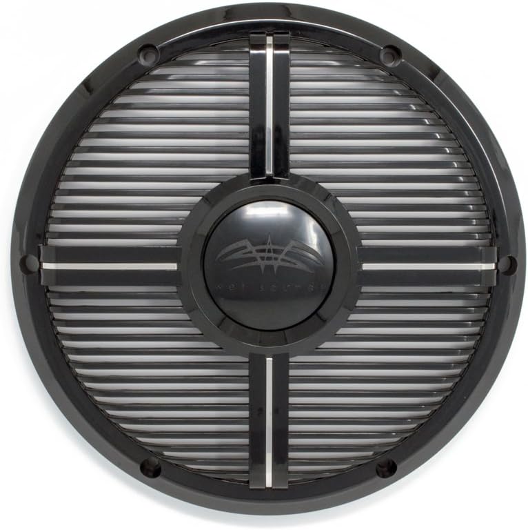 Wet Sounds REVO10HPS4-B Revo High Power 10" Subwoofer with Grill - Black Subwoofer & Black Closed Face XW Grill