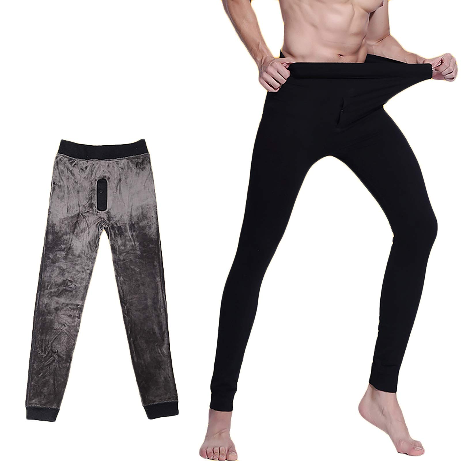 G&F Hombres Pantalones Térmicos Calzoncillos Largos Capa Base Pantalones Interior Grueso Leggings Pantalones Invierno