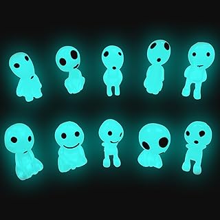 WELANE Luminous Ghost, 10 PCS Glow in The Dark Alien Figurines for Micro Landscape Garden Decoration (Blue)