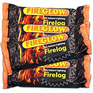 FIREGLOW The Instant Lighting Firelog 700g Burns for up to 90 Minutes (15 x Logs)