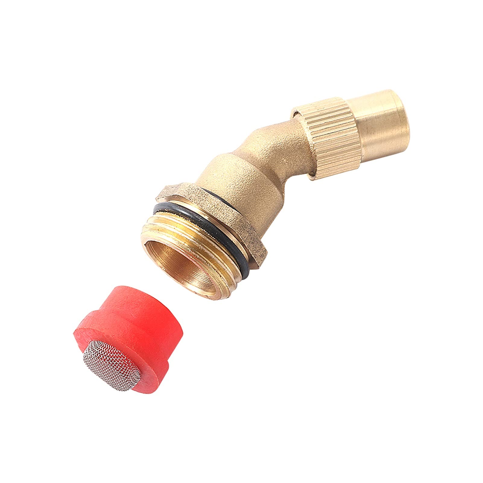 Système d'irrigation par aspersion pour jardin et pelouse, 5 trous, filetage externe 1/2 pouce, avec buse d'atomisation d'eau filtrée, pulvérisateur d'irrigation agricole pour jardin (couleur : roug
