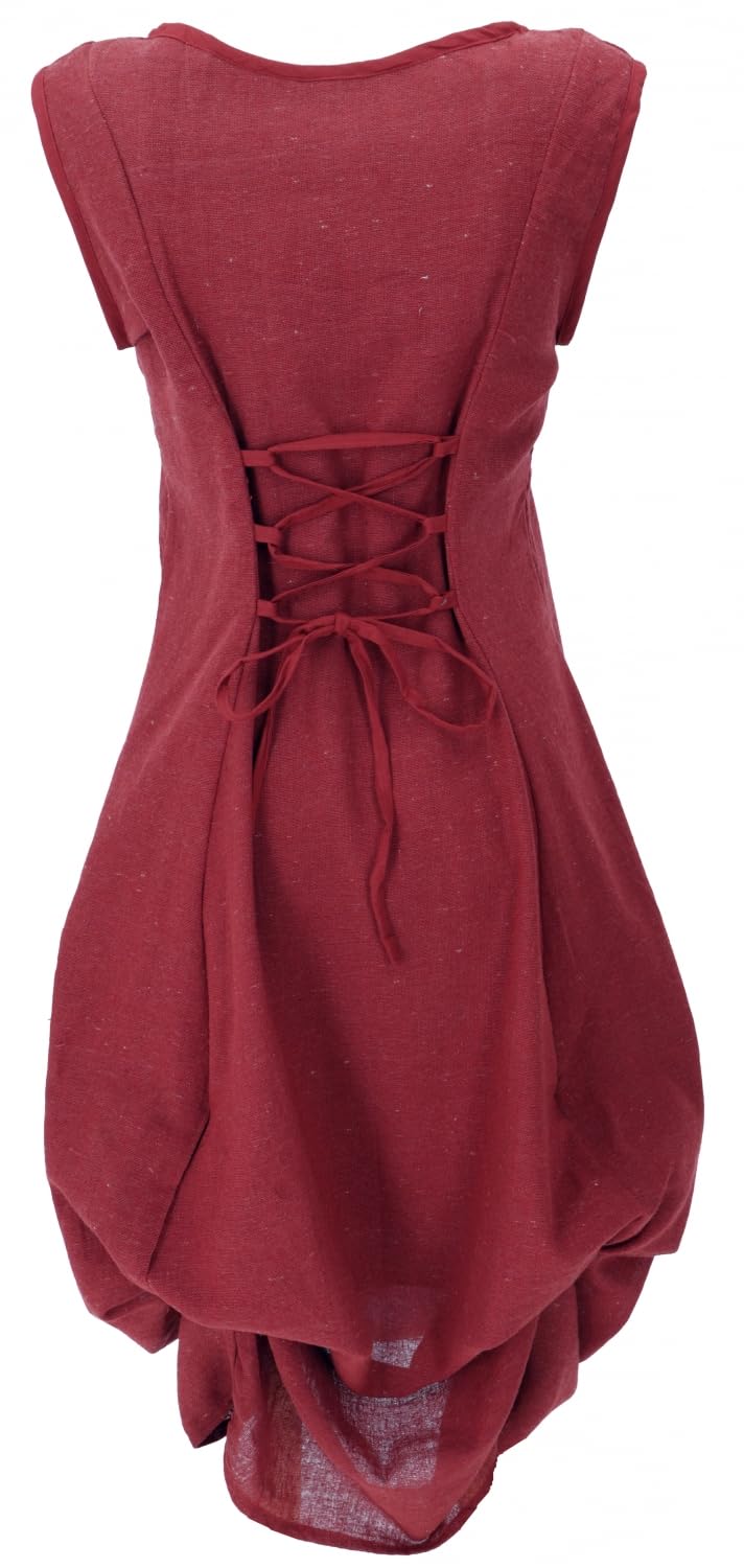 GURU SHOP Vestido largo de verano convertible para mujer, de algodón, largo y medio, ropa alternativa
