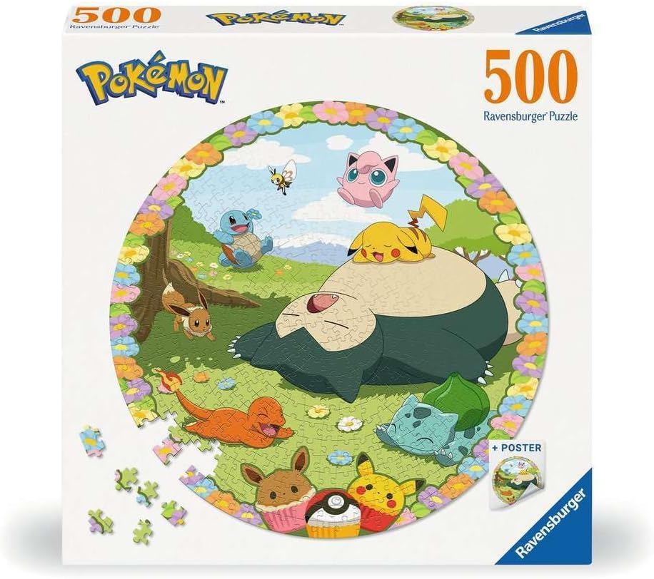 Ravensburger Puzzle 12001131 - Floral Pokémon - 500 Pieces Puzzle for Adults and Children from 12 Years, Pokémon Puzzle, Pokémon Gifts
