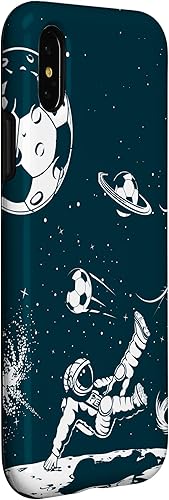 Miniatura 9 de Funda para iPhone 11 para teléfono de fútbol, amante del fútbol, jugador de fútbol espacial, funda de astronauta