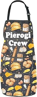 JNIAP Polish Pierogi Gift Pierogi Crew Apron Polish Food Kitchen Cooking Gift Pierogi Making Gift For Her