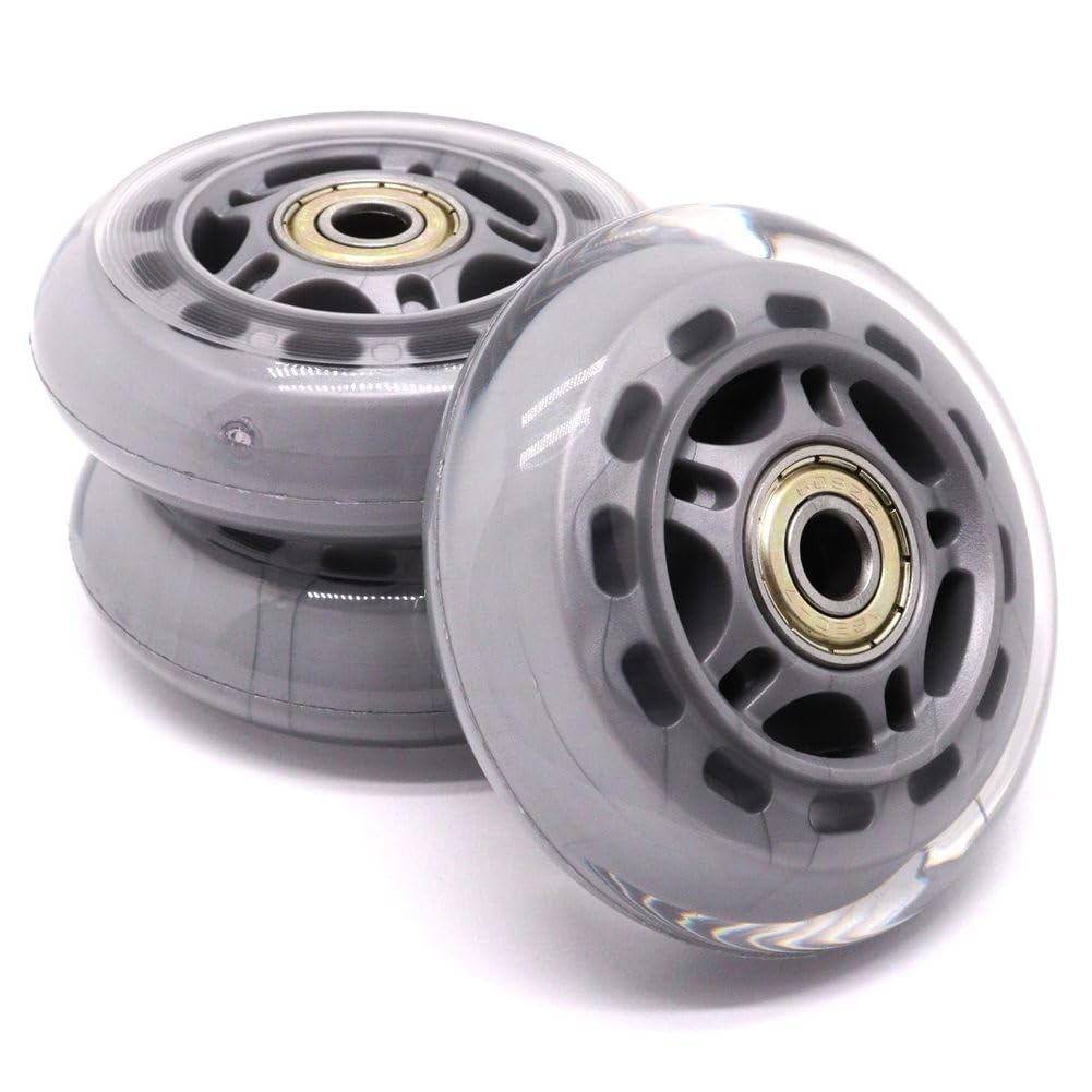 Ruote per Pattini in Linea 70mm 72mm 76mm 80mm con Cuscinetti ABEC-7, Ruote per Bagagli, Confezione da 8 Ruote di Ricambio