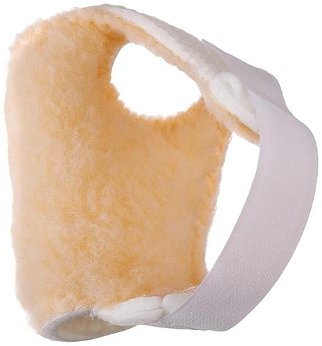 Rolyan protector de palma para mano izquierda, guante izquierdo para prevención de contracturas de dedo, cómodo cojín con forro Sherpa suave y