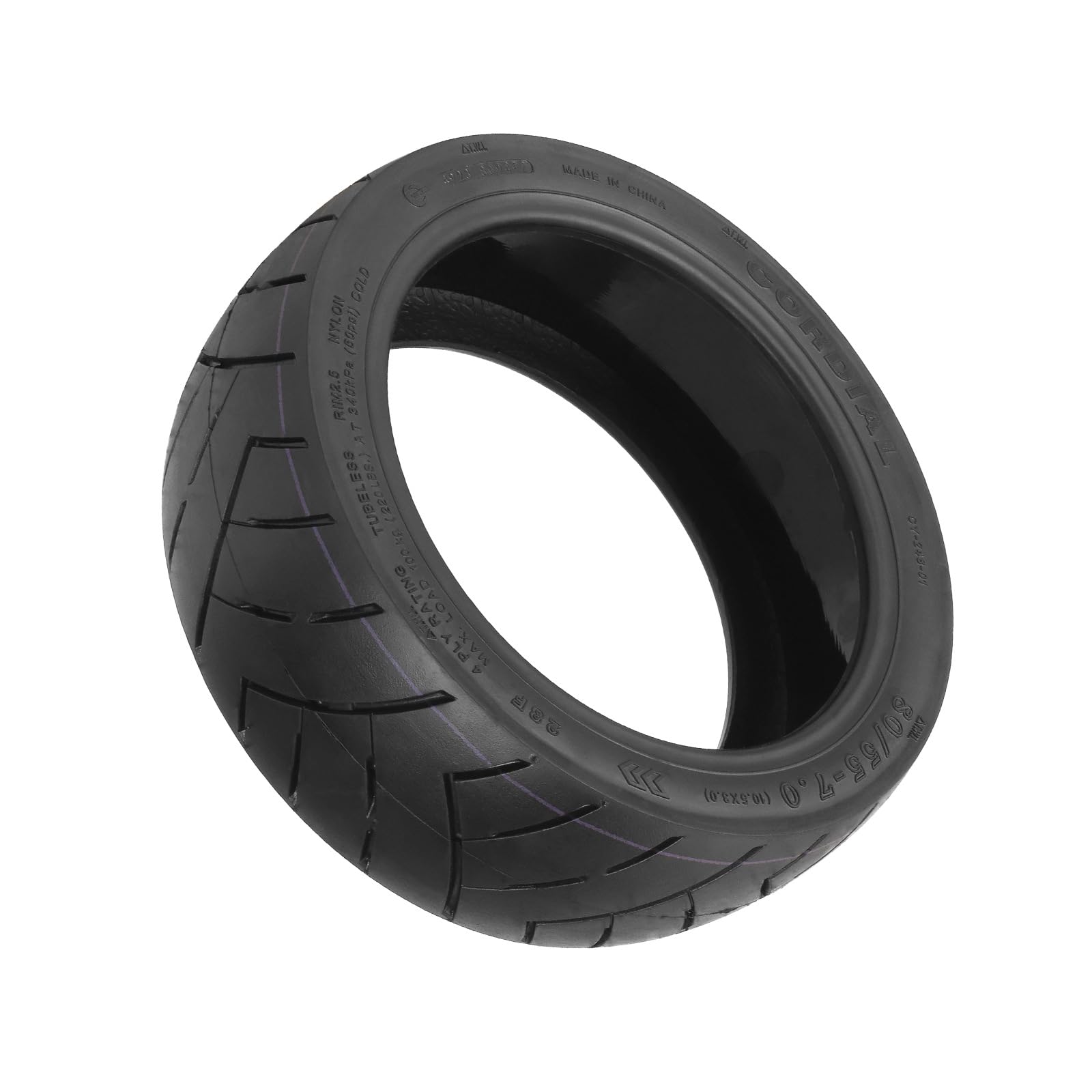 Pneu tubless 80/55-7,0 (10,5 x 3,0) pour scooter électrique Segway Ninebot P65D, 10,5", pneu de rechange, pneu sans chambre à air, durable, antidérapant, roue de rechange pour scooter (1 pièce)
