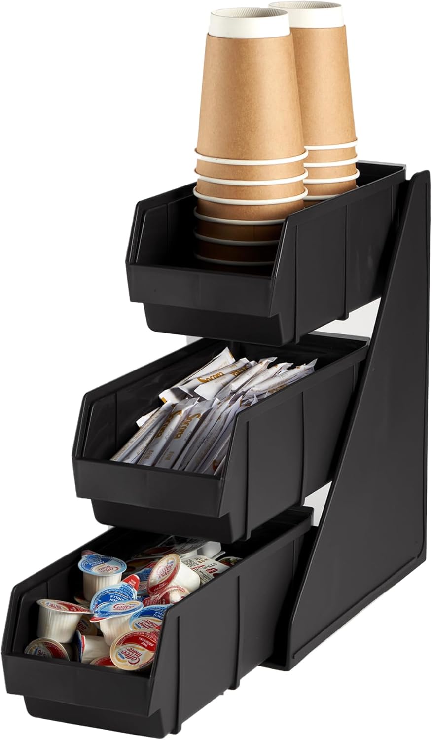 Amazon.com: CURTA Black Self Serve Condiment Bin Stand Set, Removable ...