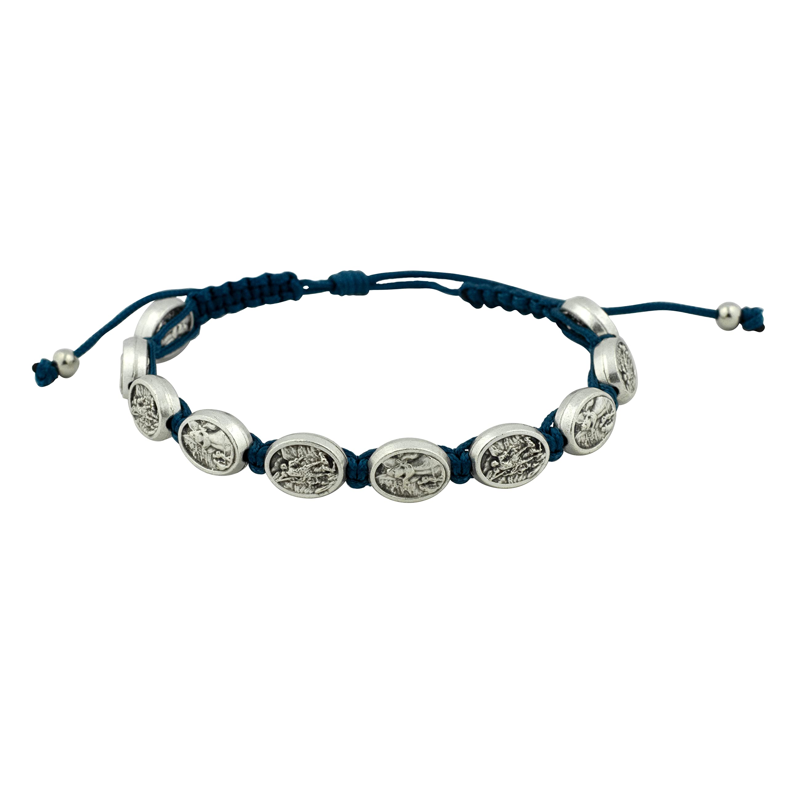 VenerareSaint Michael and Guardian Angel Bracelet | Strong Woven Blue Cord | Adjustable for Teens and Adults | Great Catholic Gift for First Communion and Confirmation