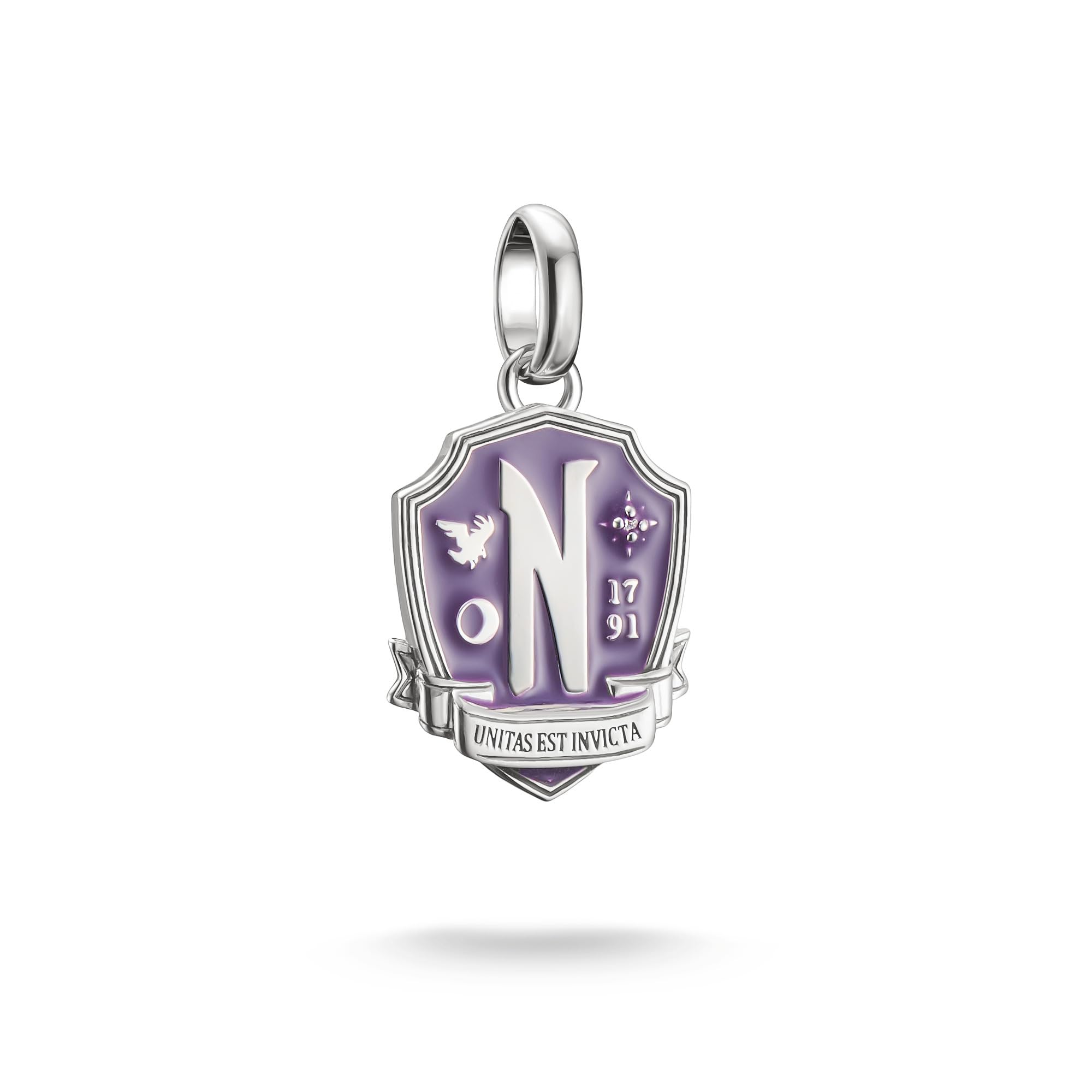 Thomas Sabo Connect Wednesday Nevermore Enamel 925 Sterling Silver Charm Pendant CC1316-691-13