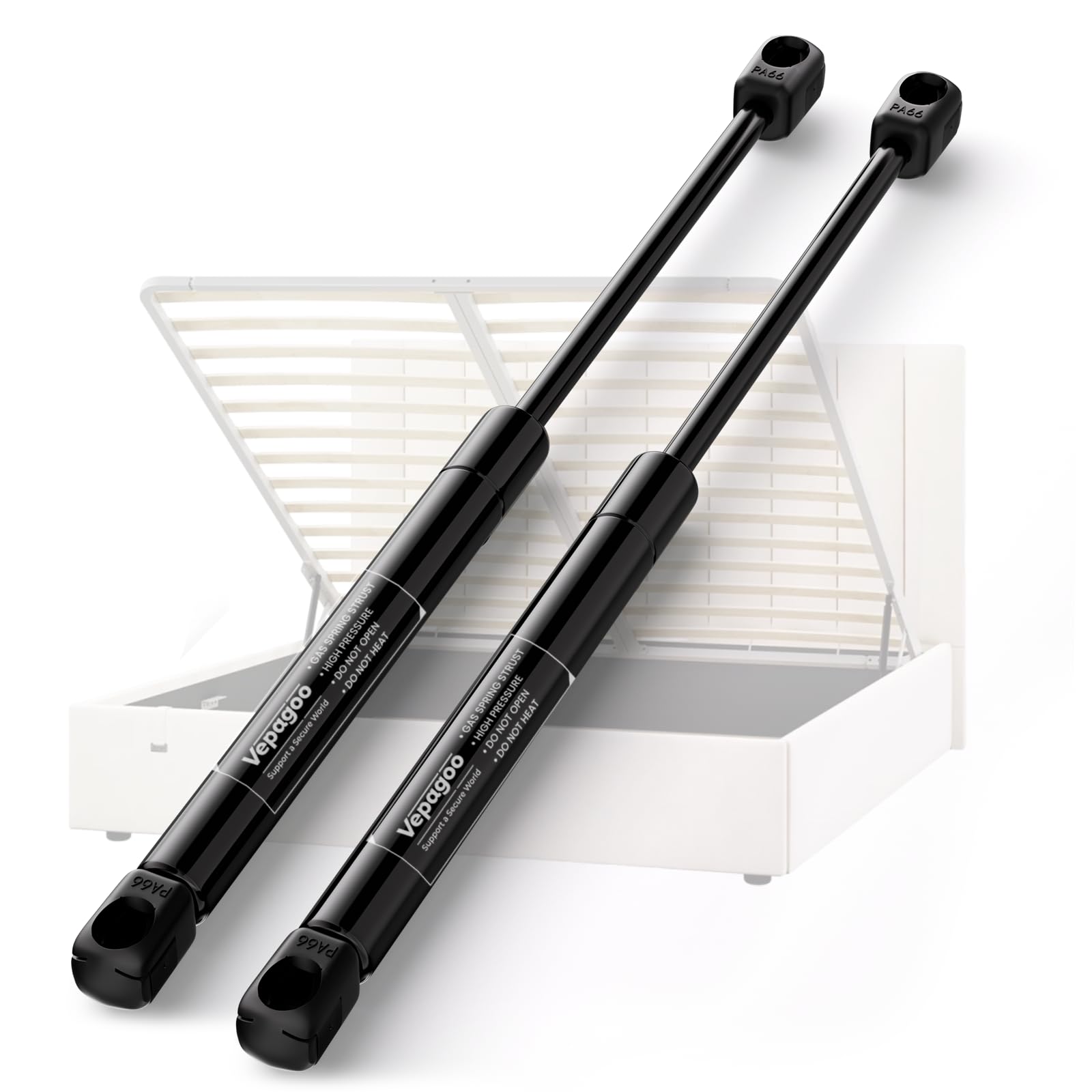 Vepagoo C1615049 C16-15049 25,4 cm 9,1 kg/89N Ammortizzatori a gas Supporti di sollevamento compatibili con camion Pickup Tool Box Coperchio RV Porta, Cabinet Lid Door, Set di 2