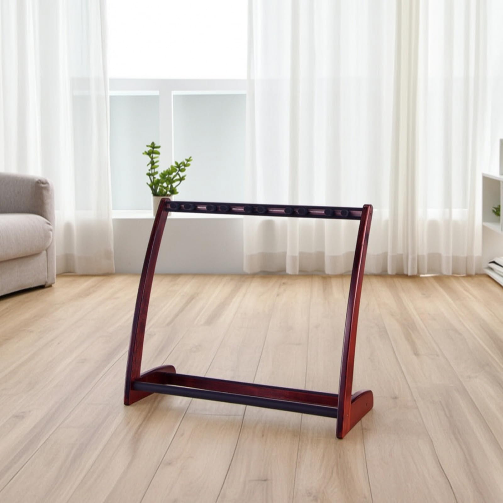 Porta con Supporti Imbottiti Antiscivolo Reggi Chitarra da Terra Compatto Rastrelliera per Chitarristi, Musicisti, Casa , Palissandro