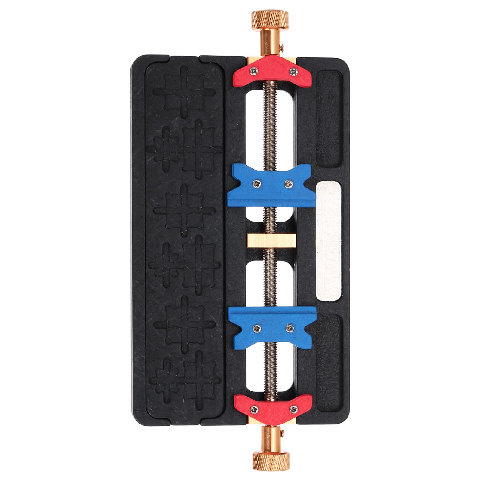 PATIKIL Multifunctional PCB Fixing Holder,3.5"x7.4"x0.6" PCB Circuit Board Holder Dual Axis High-Temperature Resistant Positioning Clamp Maintenance Fixture for Phone Repair,1 Set Black