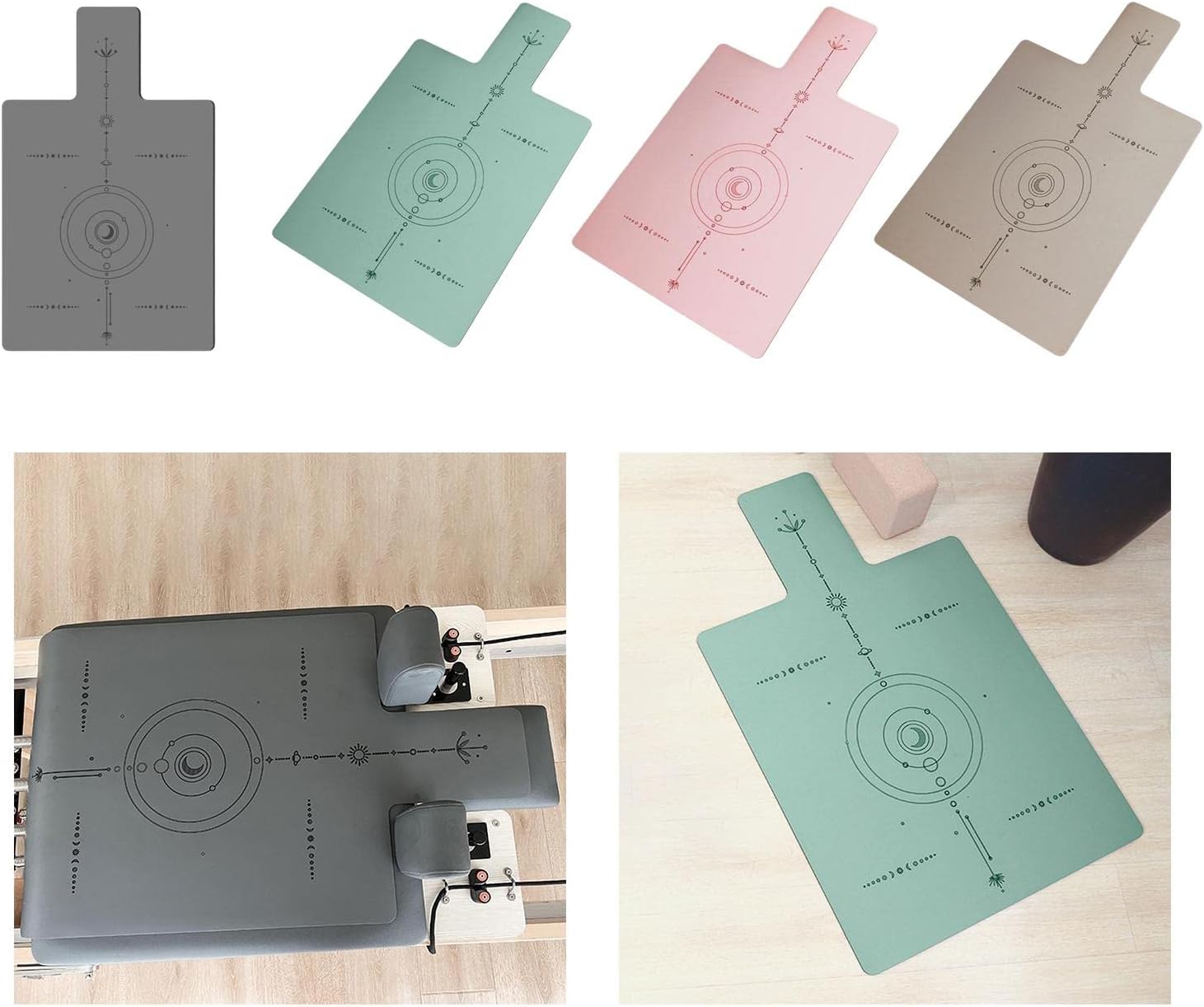 CALANDIS Pilates Reformer Mat, Pilates Mat for Reformer Pilate Training Non Slip Gray