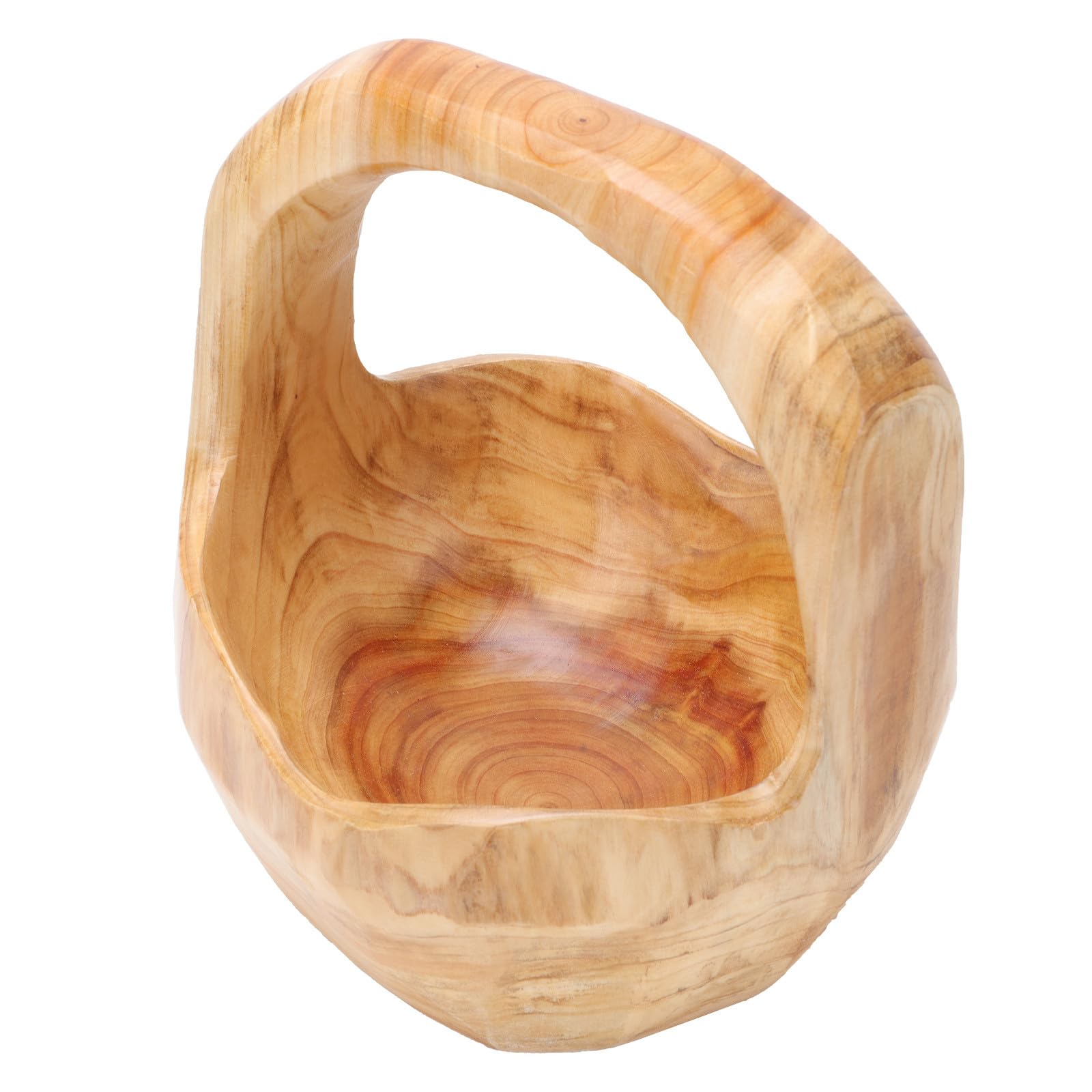 DOITOOL 1 Pieza Cuenco de Escultura de Cuenco de Madera Plato de Aperitivos Estabilidad Garantizada y Superficie Lisa Adecuado para Uso en Salón Comedor o Restaurante de Comida Asiática