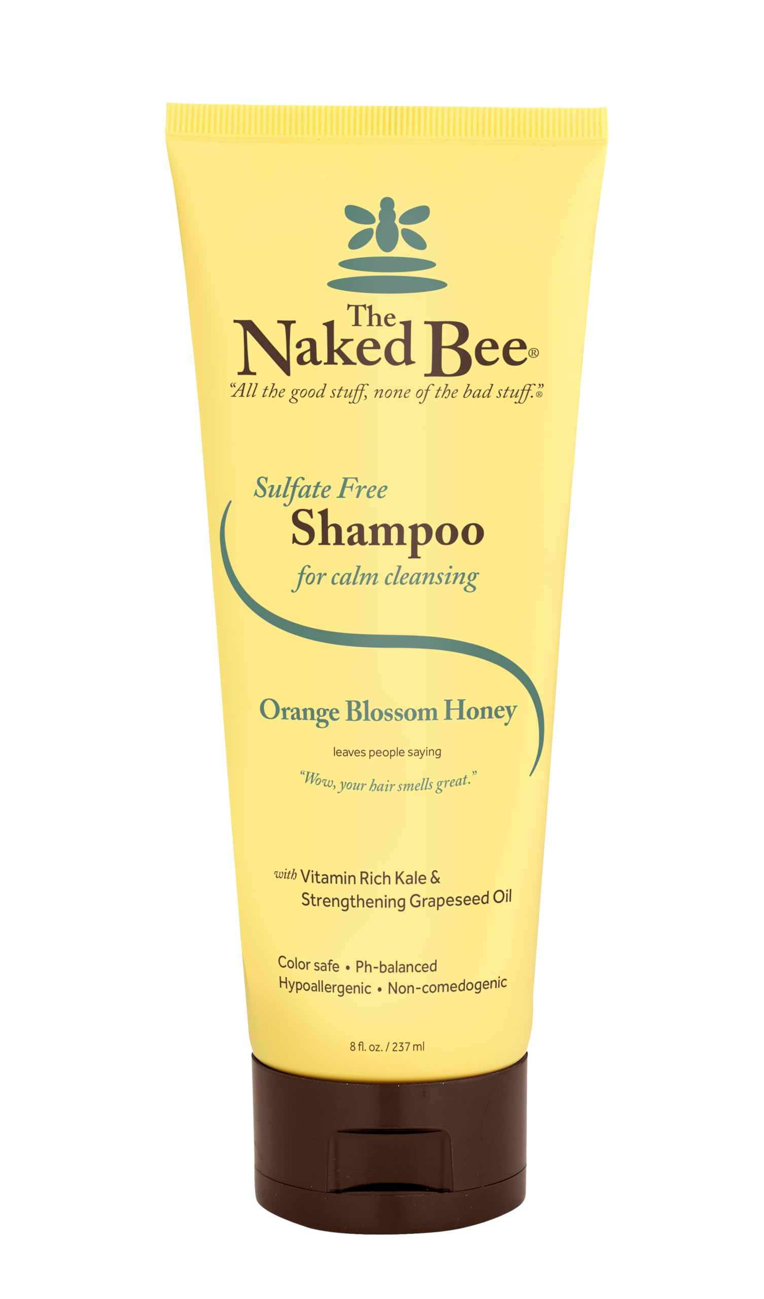 The Naked Bee Sulfate-Free Vegan Shampoo, Orange Blossom Honey, Hydrating for Dry & All Hair Types, Paraben-Free