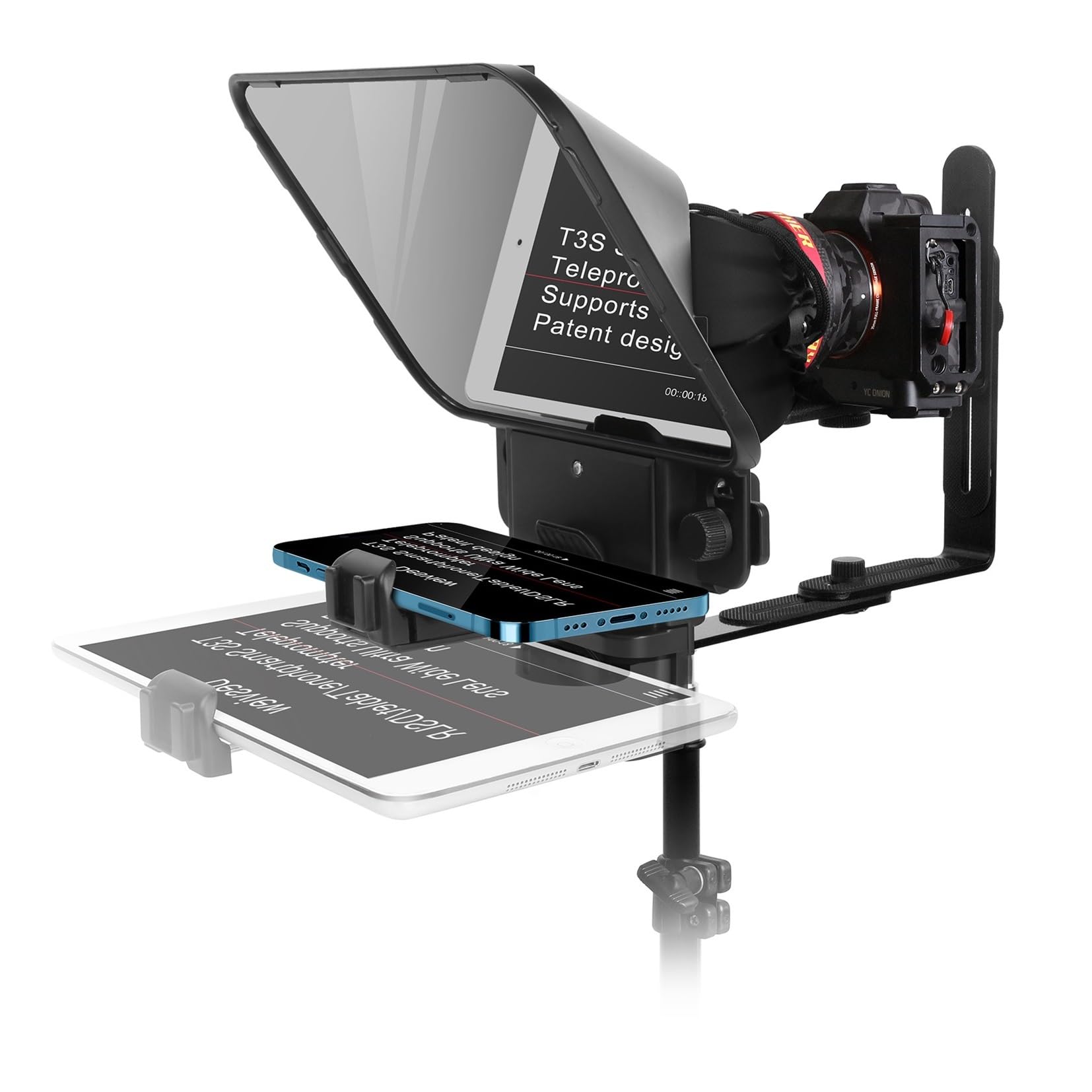 Teleprompter, Uniwersalny teleprompter do smartfona Tablet Pp do 11,9 cala z bezprzewodowym pilotem i ekskluzywny