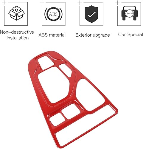 Miniatura 9 de JeCar Cubierta de panel de cambio de marchas de fibra de carbono, accesorios interiores compatibles con Jeep Cherokee 2019 2020 2021 2022