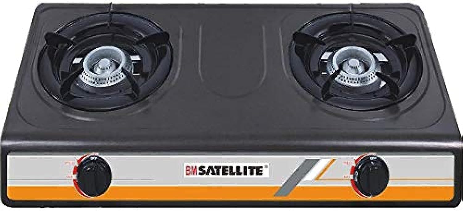 BMSATELLITE 2 BURNER TEFLON GAS STOVE