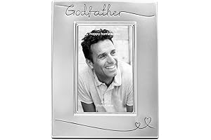 Haysom Godfather Picture Frame: 4x6 inch, Silver and Black