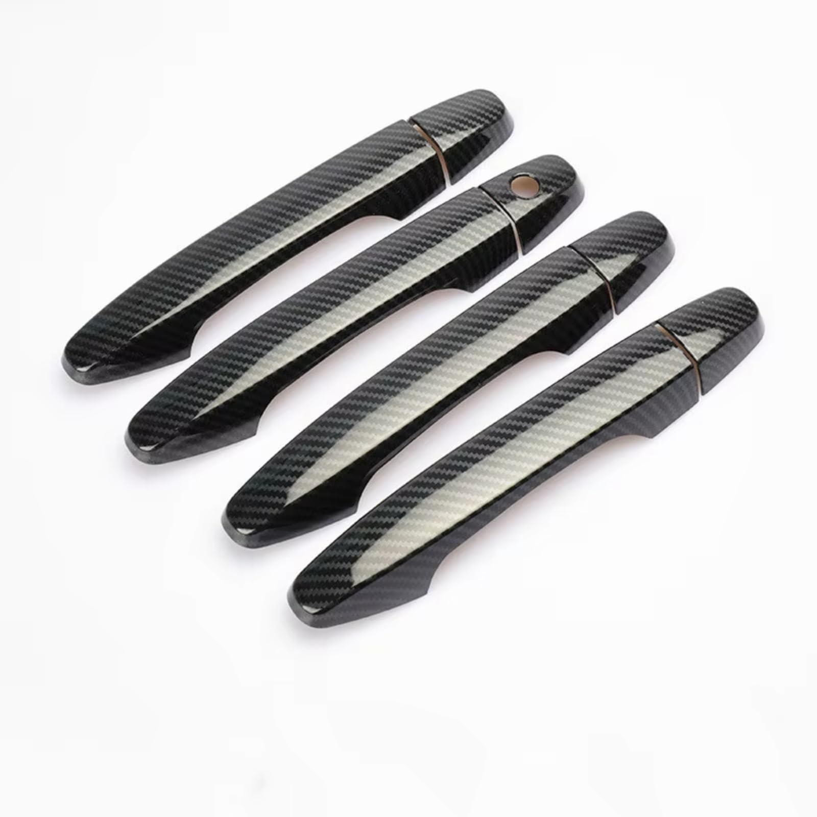 JJRFVBGT Door Handle Trim Compatible with Civic Sedan Coupe 2012 2013 2014 2015 2016 ABS Silver Carbon Fiber Accessories Exterior Door Handle Cover(Carbon Fiber)