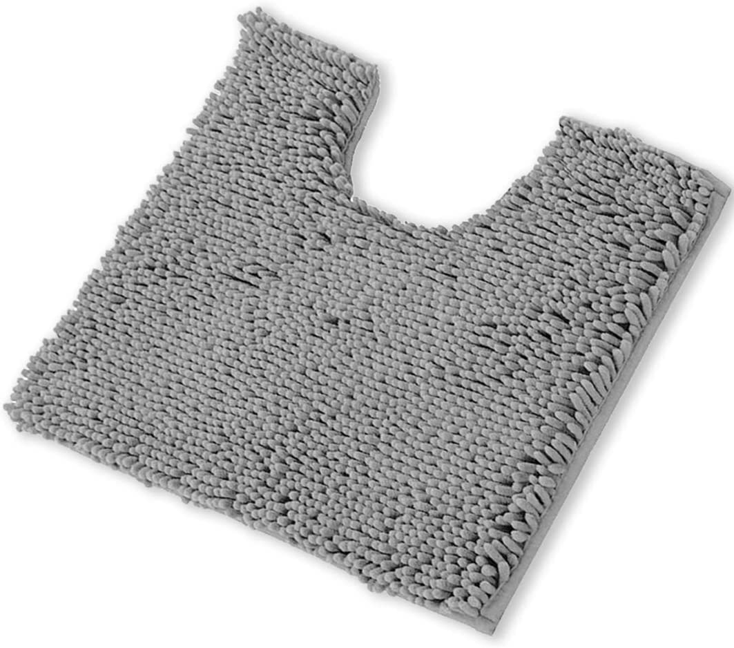 THMINS U-Shaped Toilet Bathroom Rugs, Soft Absorbent Non-Slip Contoured Rugs, Machine Washable Contour Bath Mats for Bathroom Toilet