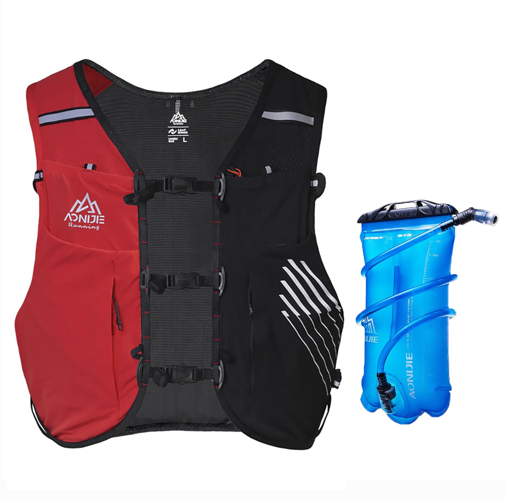 AONIJIE Running Hydration Vest Lightweight & Large Capacity Running Vest for Women Men, Hydration Running Backpack Fits 6.8" Phones, for Trail Running Hiking Off-Road Cycling Race Marathon