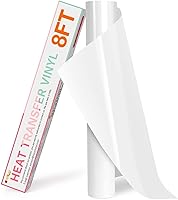 Vista 28 de HTVRONT Rollos de Vinilo HTV de Transferencia de Calor - 12" x 8ft Vinilo HTV para Camisas, Vinilo para Planchar para Todas las Máquinas de Corte