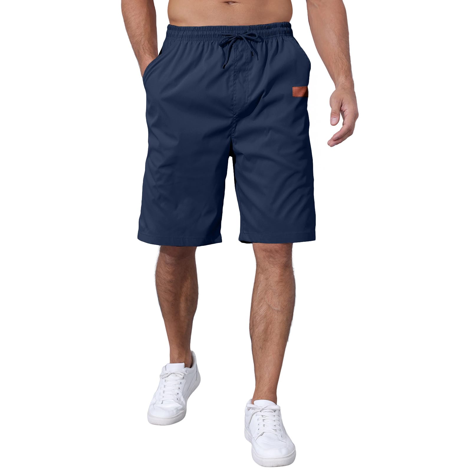 Men's Casual Jogger Shorts Elastic Waist Cargo Shorts Relaxed Fit SweatShorts Running Workout Sport Twill Shorts