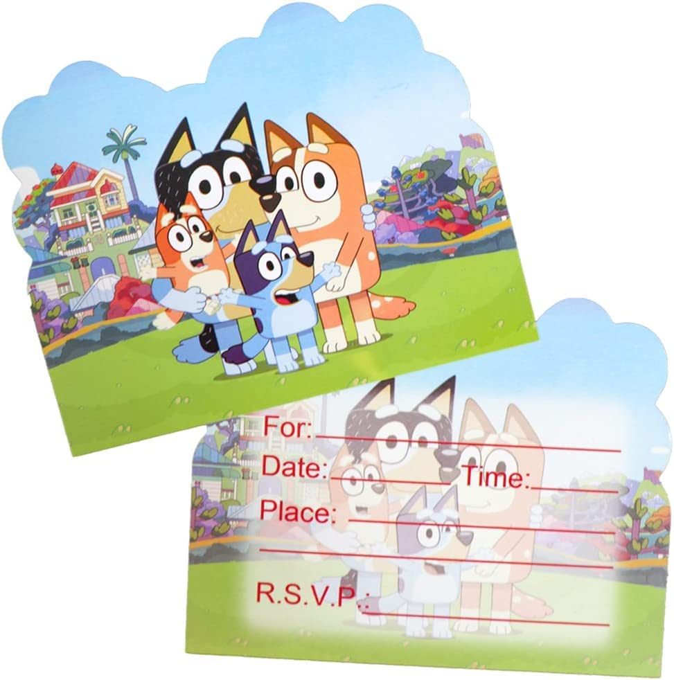 Ghongba 20pcs Children Birthday Invitations Children Party Invitations Birthday Party Supplies Decoration (4)