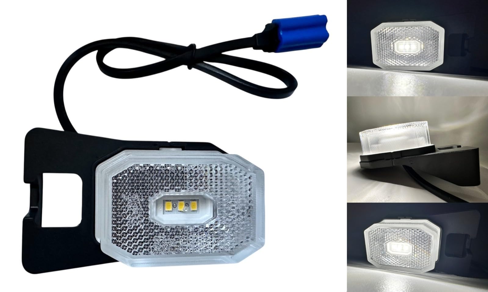 Kit d’éclairage remorque 13 broches avec 2 feux arrière, 4 éclairages de plaque LED, câble, 12V/24V, E9, avec ou sans protection