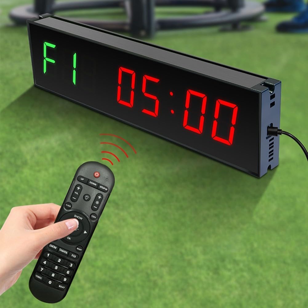 Temporizador digital de gimnasio de 1.5 pulgadas LED reloj de intervalo