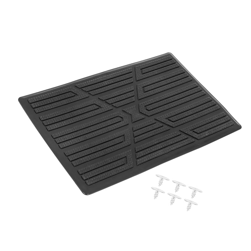 Placa de Reparo para Tapete Automotivo Motoforti, Apoio para Calcanhar em Borracha Preta, com Parafusos