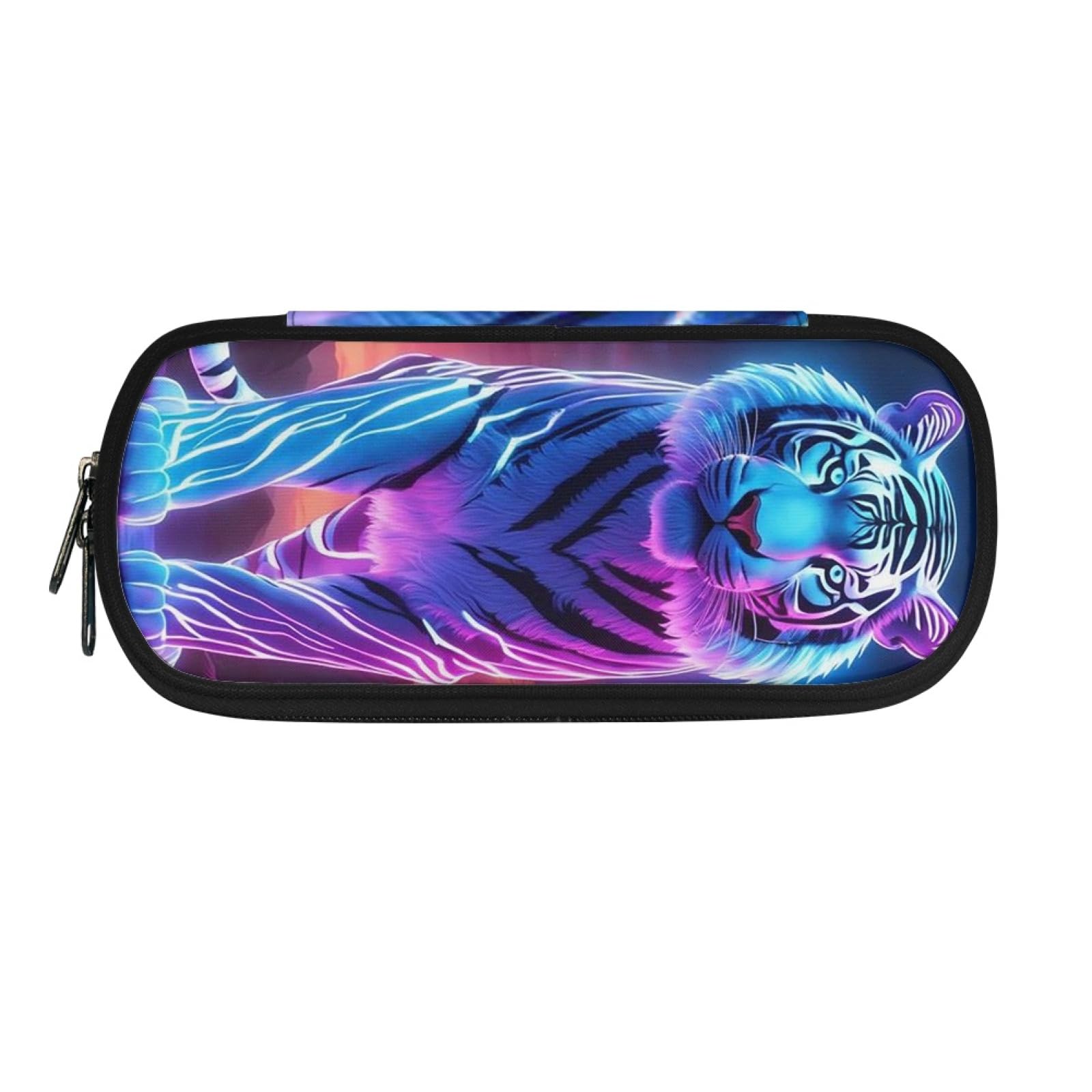 TOADDMOS White Tiger Big Capacity Pencil Bag Pouch Stationery Storage Portable Pen Case for Boys Girls School Supplies
