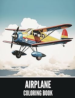 Airplane Coloring Book: Relaxation and Stress Relief For Aviation Lovers (Vehicles coloring book)