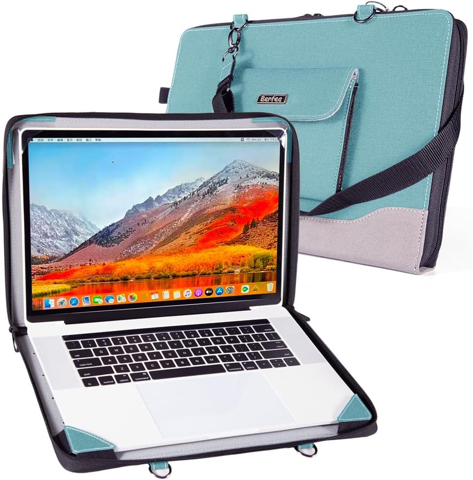 Protective Case Cover for Dell 16 Laptop DC16256 DC16251 DC16250, 16 Plus Laptop DB16250 DB16255 DB06250 16" Notebook PC Carry Case Sleeve with Bracket, Zipper, Shoulder Straps