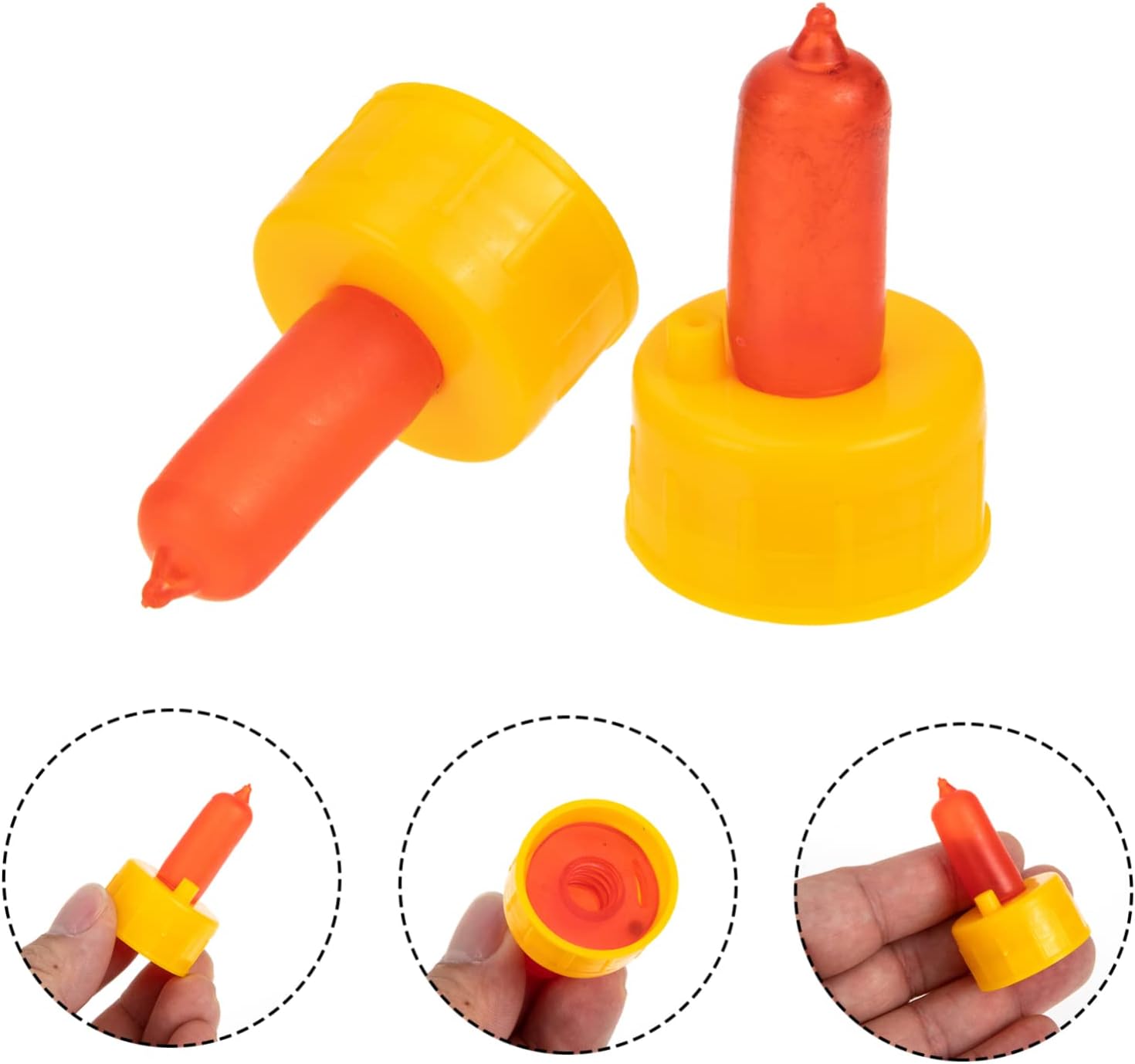 VICASKY 50pcs Lamb Milk Bottle Nipples Feeding Pacifiers for Calves Goats and Piglets for Livestock Nutrition and Care