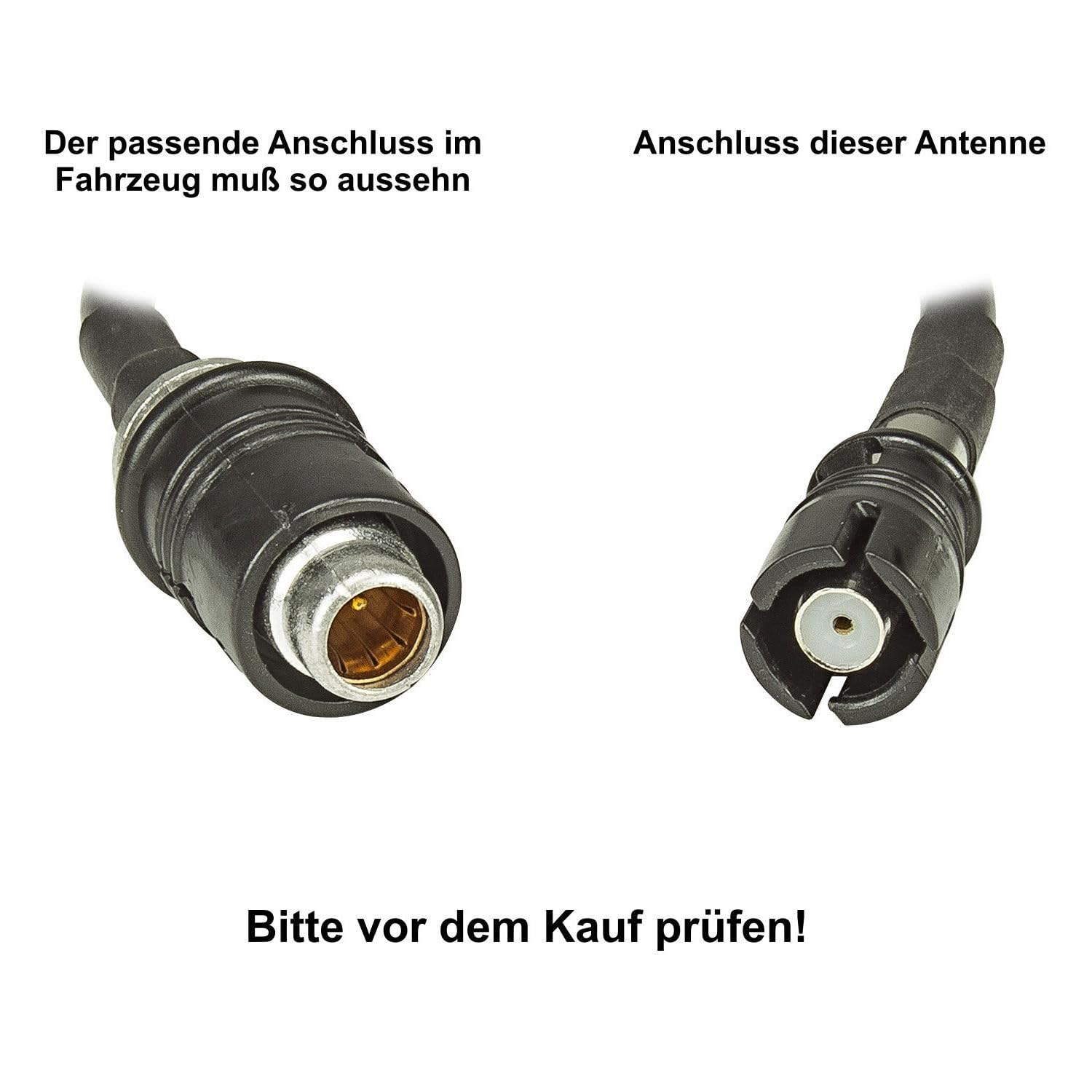 tomzz Audio 1000-005 Auto Antenna Tetto 16V Amplificatore RAKU 2 II compatibile con Audi Opel Seat Skoda VW Anti Noise Rod 17,5cm 60 gradi