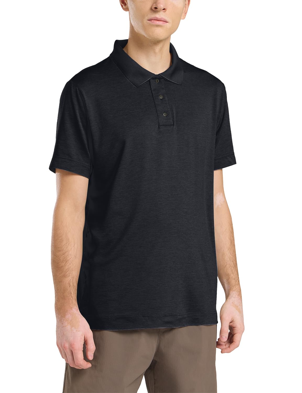 Jack Wolfskin Polo de Viaje para Hombre M, Dark Navy Heather, S