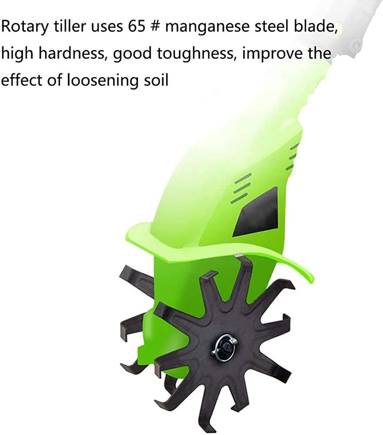 Rotavator inalámbrico, cultivador eléctrico portátil de Mano de 20 V con batería Recargable de 4000 Mah y Cargador, Profundidad de labranza de 25 cm