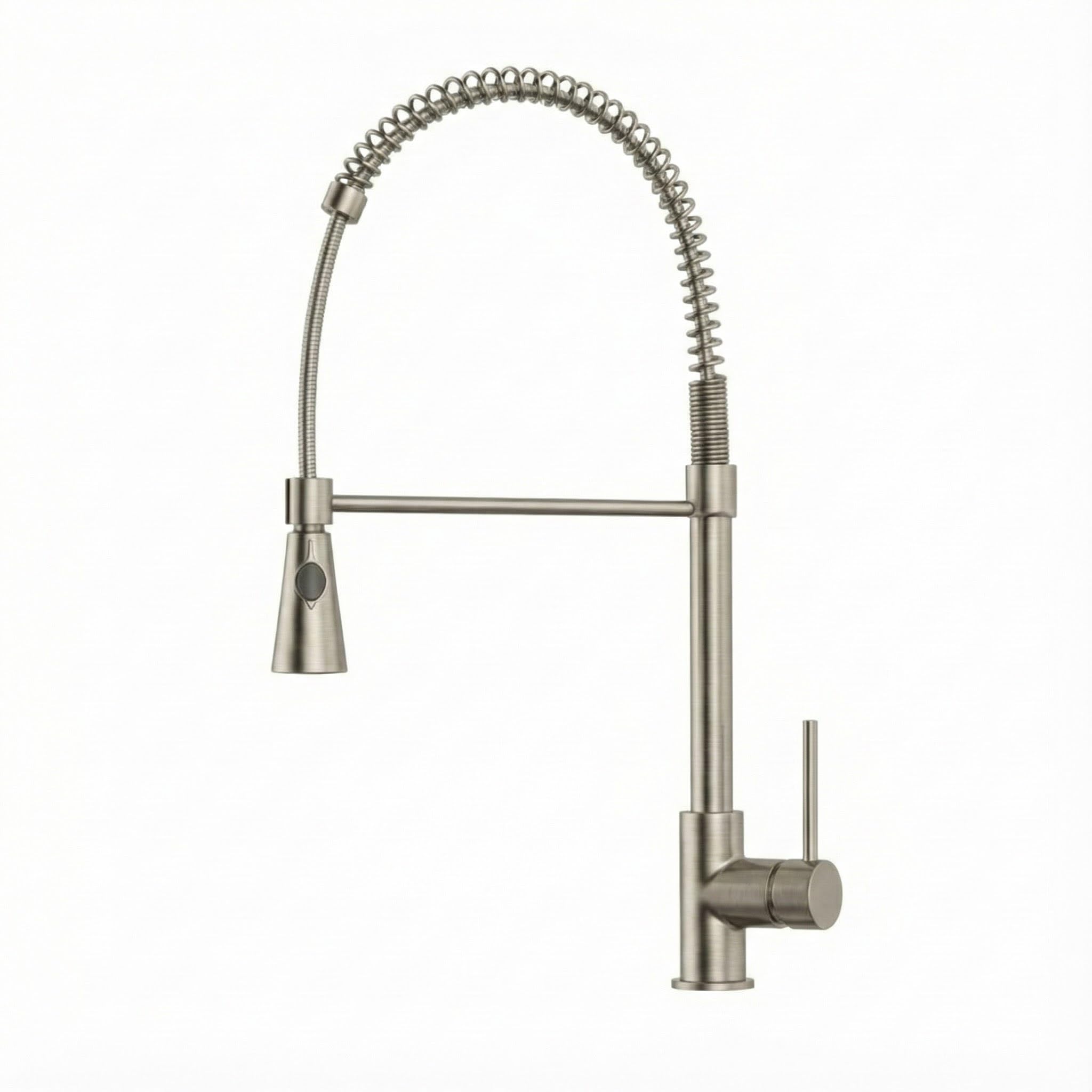 ARKO Kitchen Sink Tap, High Arc Swivel spout Mixer 1 Hole with Handle Lever Design (Tirare Brushed Nickel)